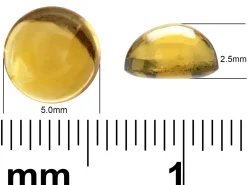 Citrine, Round Cabochon, 5mm