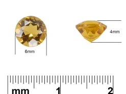 Citrine, Round, 6mm