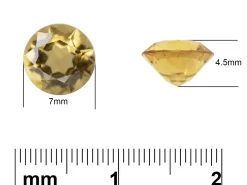 Citrine, Round, 7mm