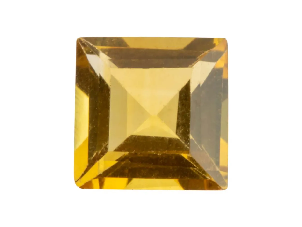 Citrine, Square, 5x5mm