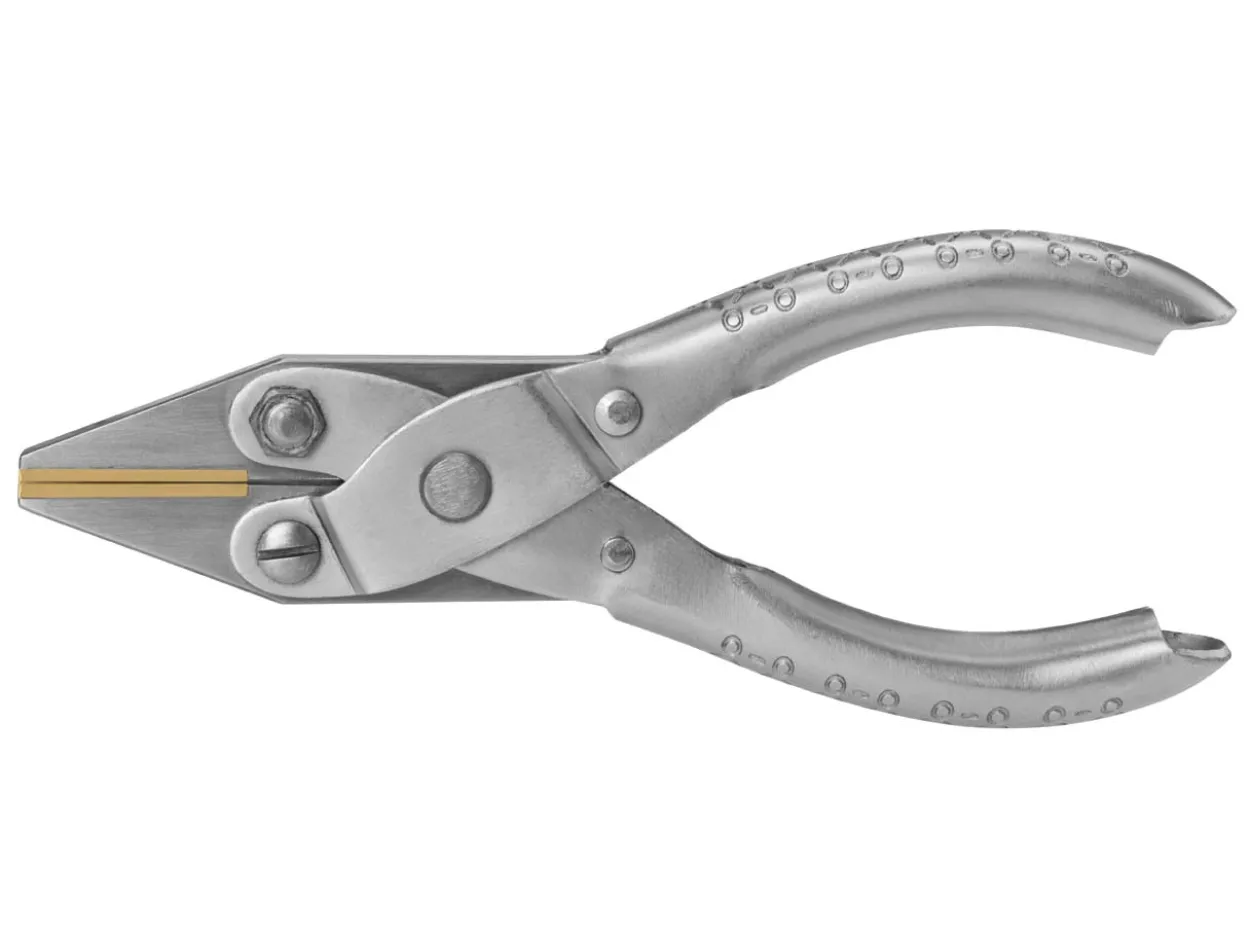 Classic Parallel Action Pliers Brass Flat Jaw 125mm
