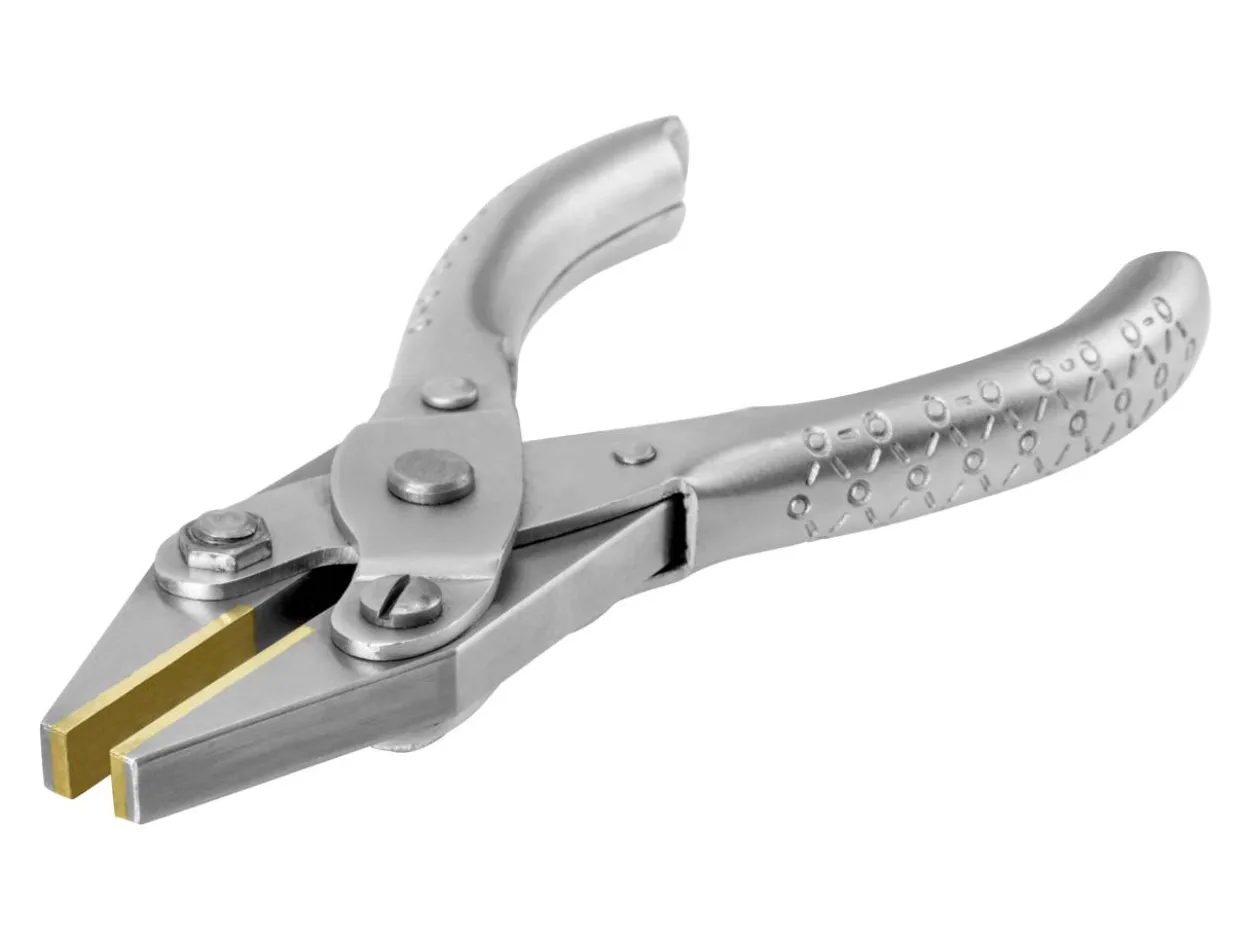Classic Parallel Action Pliers Brass Flat Jaw 125mm