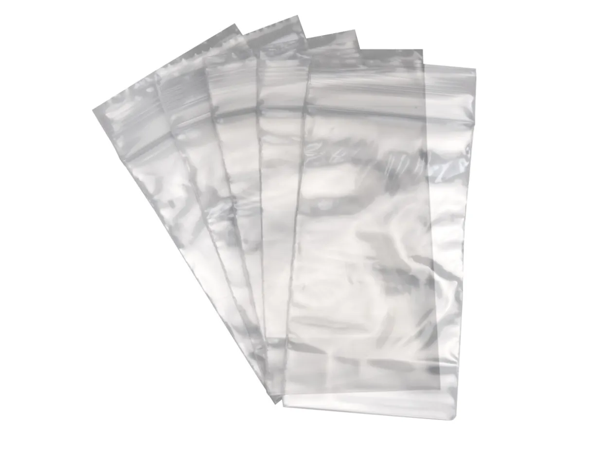 Clear Plastic Bags Extra Small 35x60mm Resealable Pack of 100
