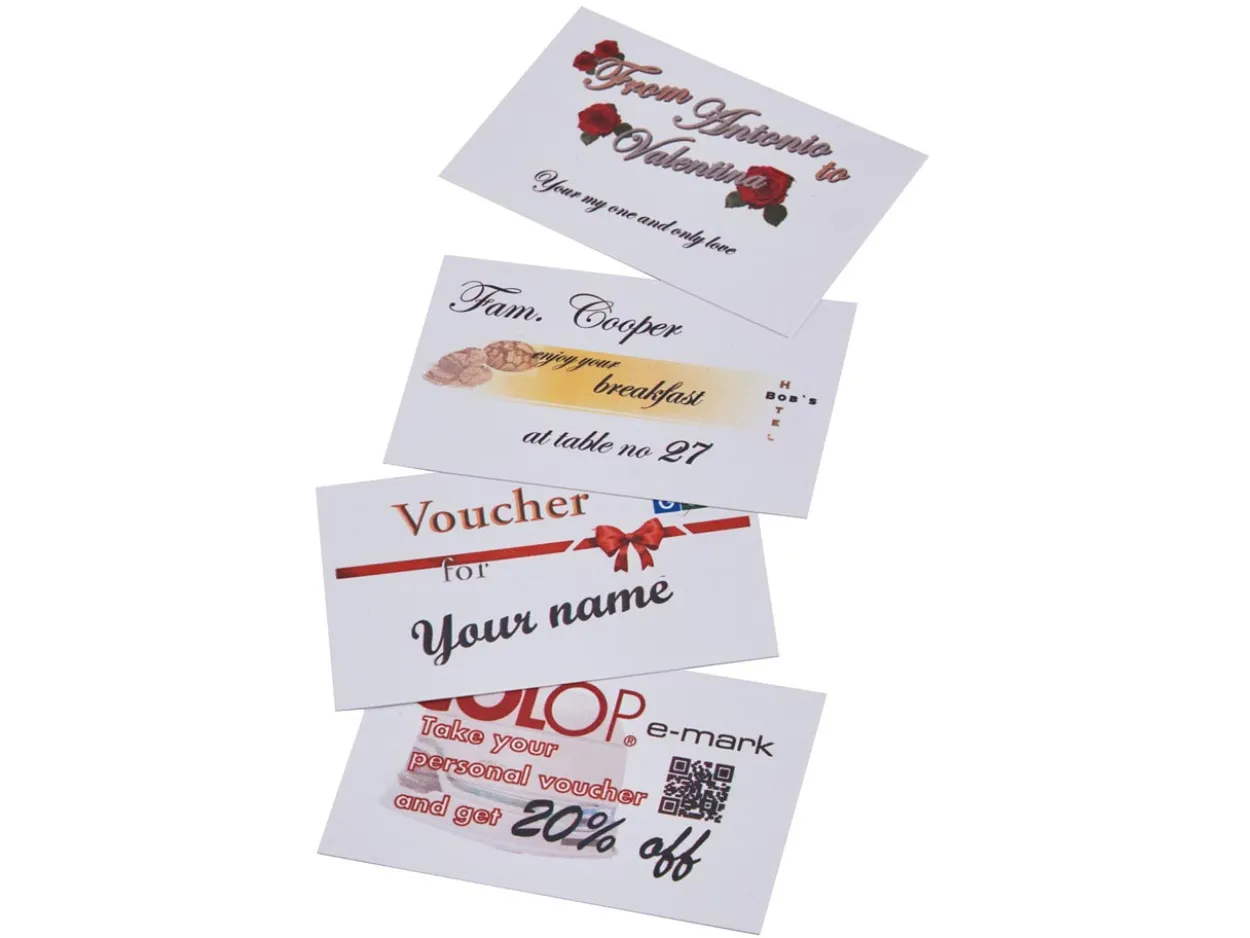 COLOP e-mark go Paper Business Cards, 85.5mm X 54mm, Pack of 100
