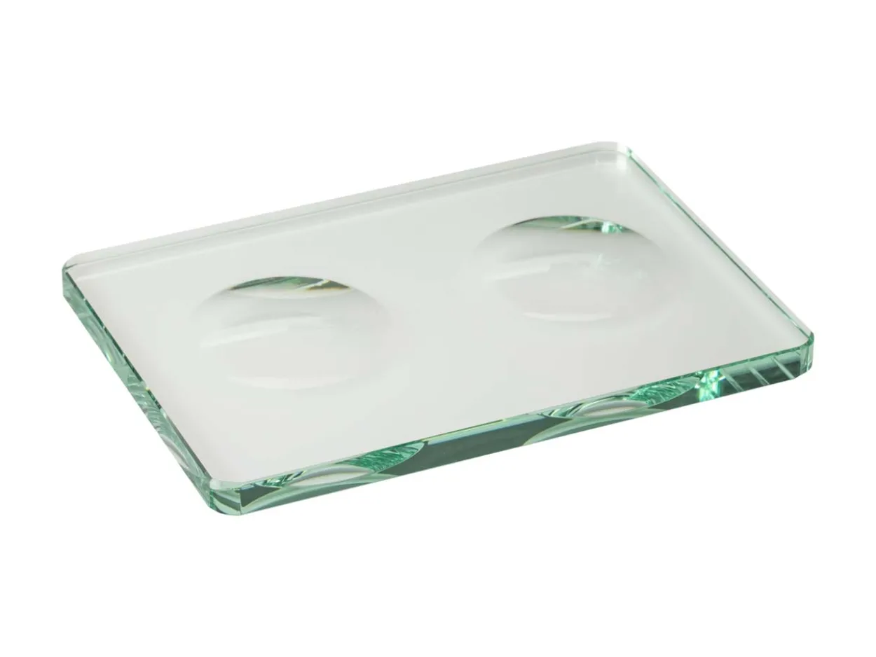 COLORIT 2 Hole Glass Mixing Plate