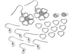 Cooksongold Sterling Silver Heart Shaped Petal Flower Earrings Project