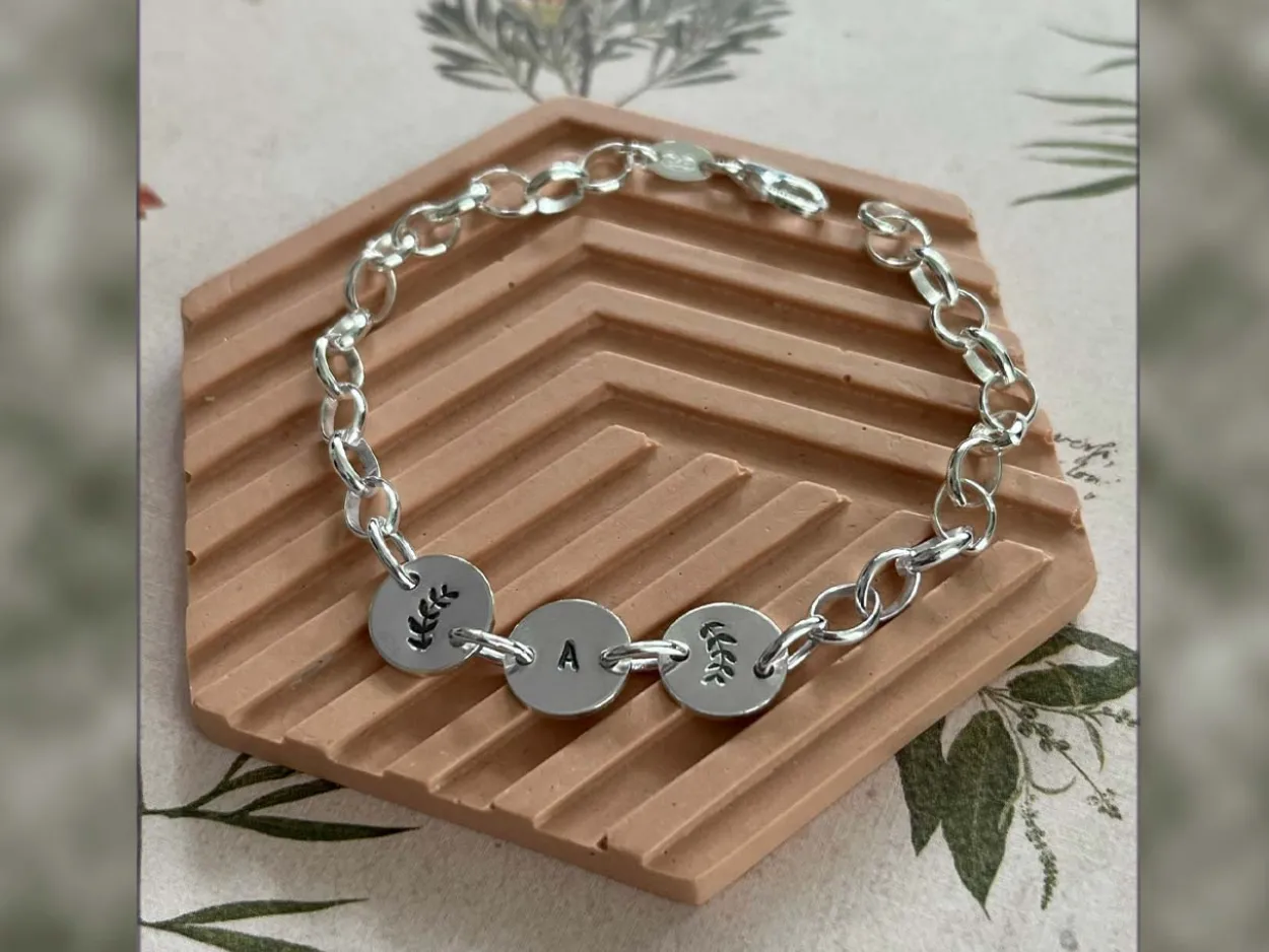 Cooksongold Sterling Silver Personalised Disc Bracelet Jewellery Project