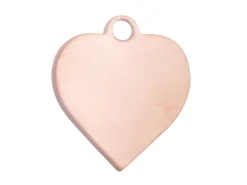 Copper Blanks Heart Pack of 6 13.5mm X 0.9mm Pierced Top Ring