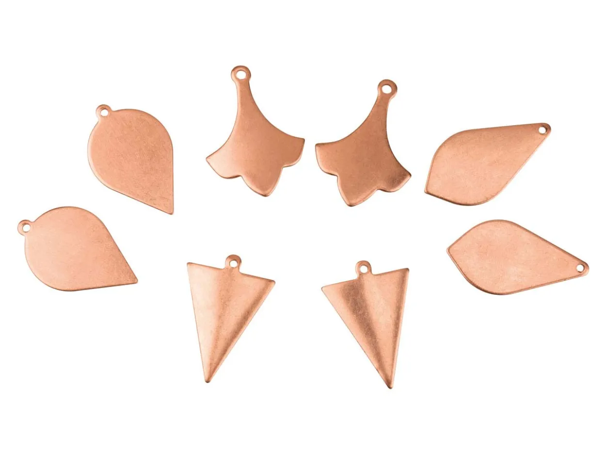 Copper Blanks Mixed Set, Mixed Drops