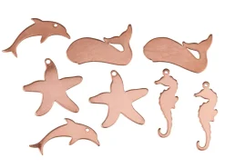 Copper Blanks Mixed Set, Ocean Theme Shapes