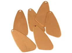 Copper Blanks Off Centre Drop Pack of 6 39mm X 19mm