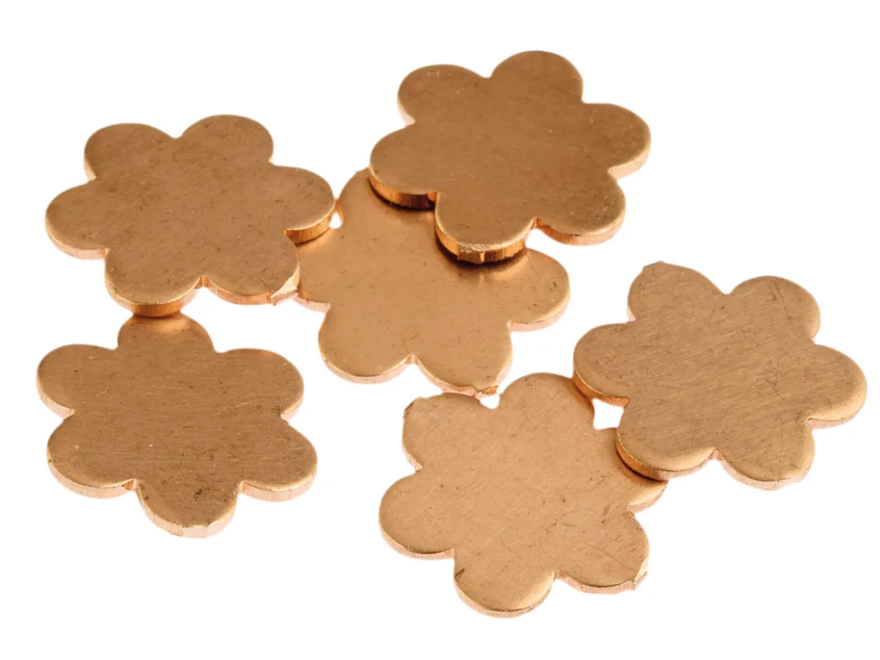 Copper Blanks Small Daisy Pack of 6 14mm