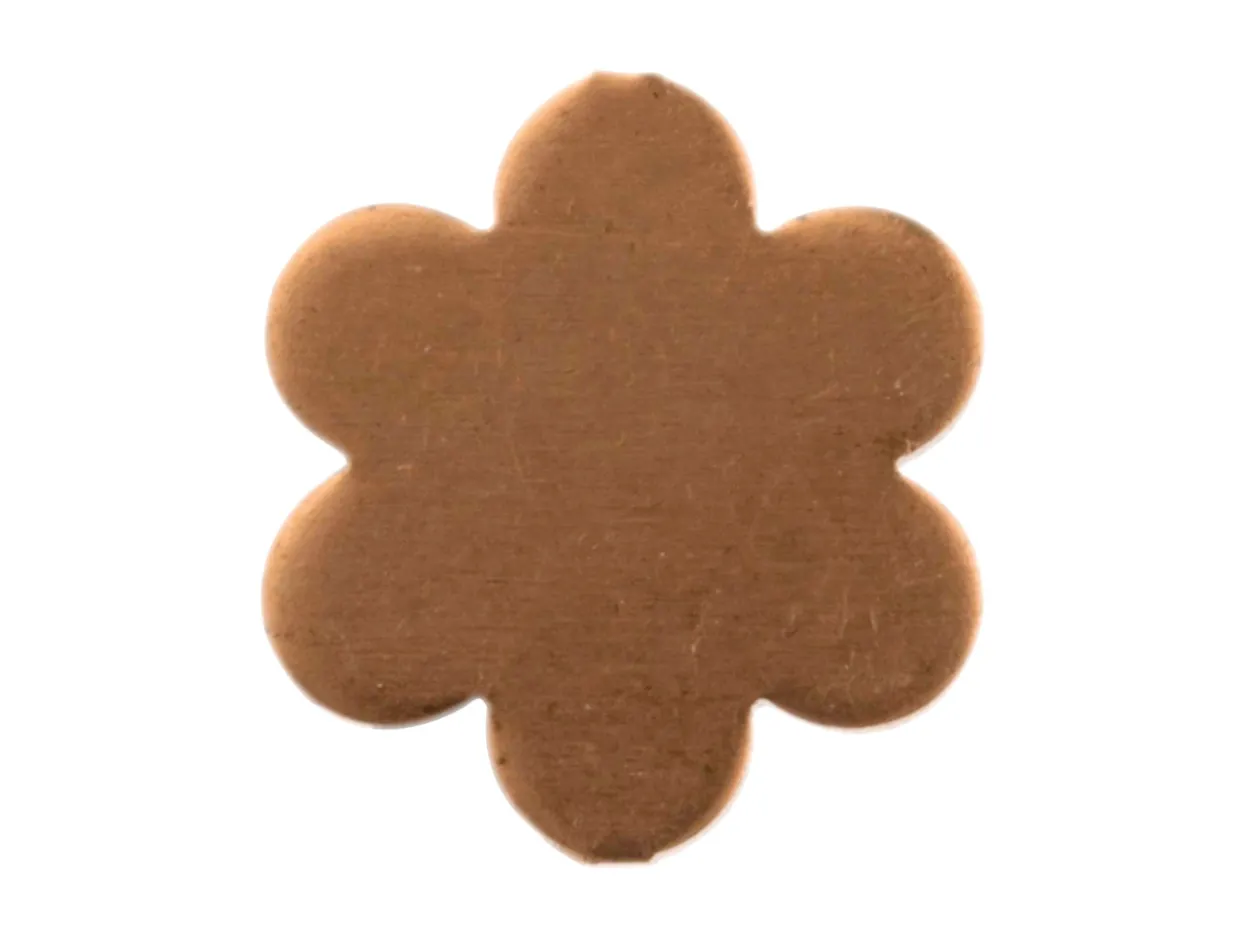 Copper Blanks Small Daisy Pack of 6 14mm