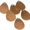 Copper Blanks Small Teardrop Pack of 6 21mm X 13mm