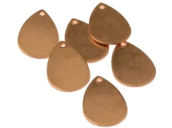 Copper Blanks Small Teardrop Pack of 6 21mm X 13mm