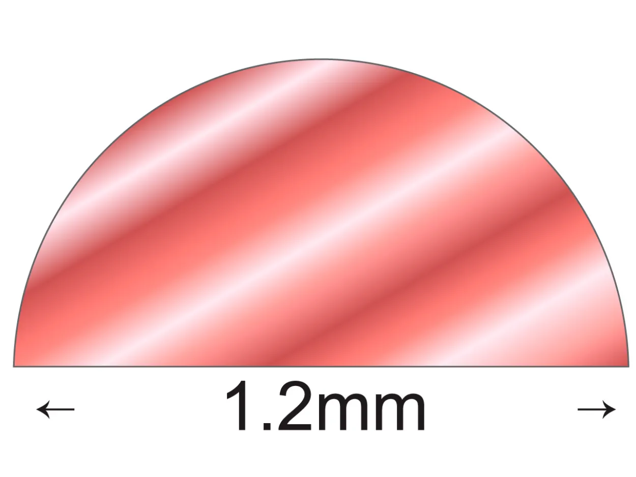 Copper D Shape Wire 1.2mm X 3M Half Hard