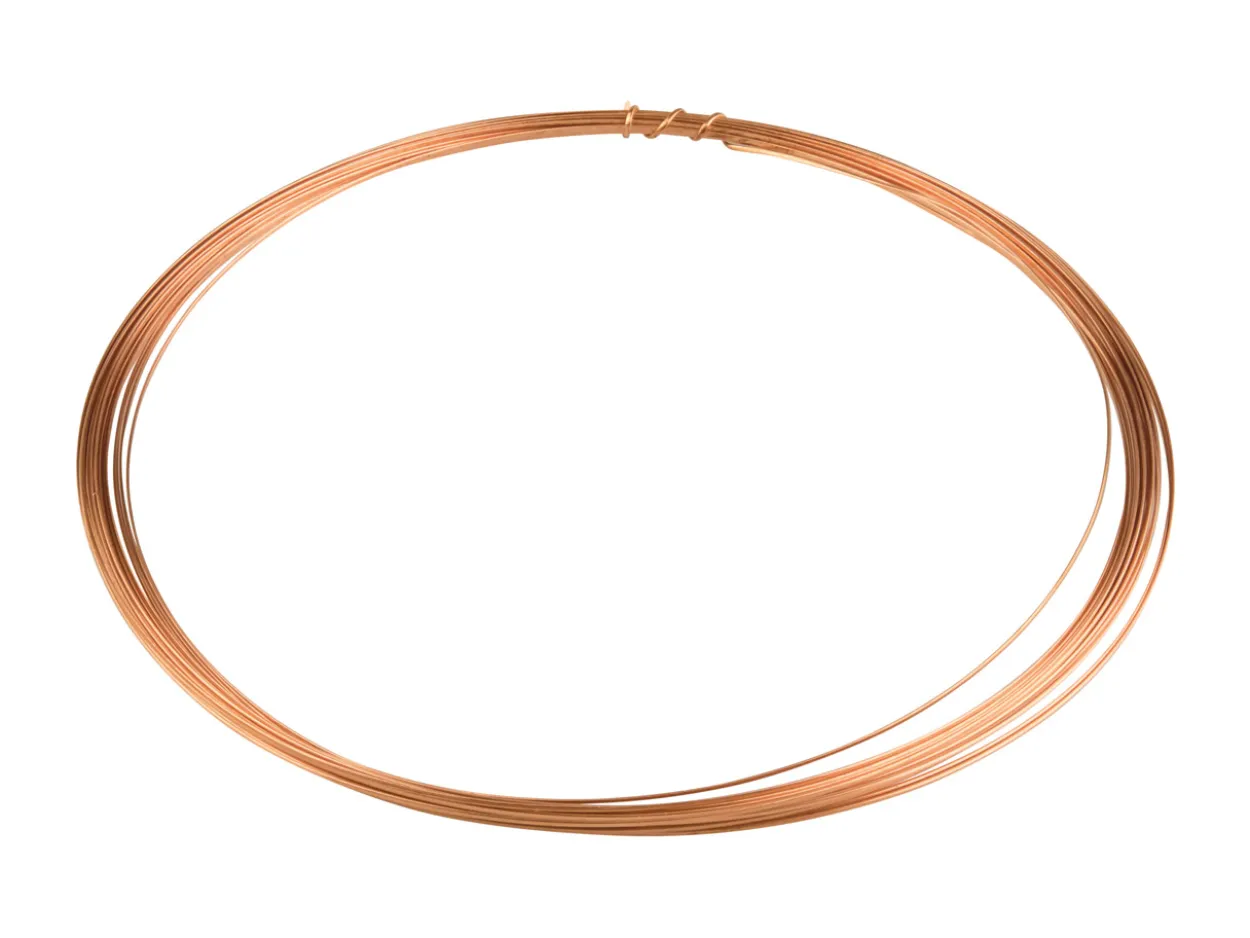 Copper D Shape Wire 0.6mm X 7.5m Half Hard