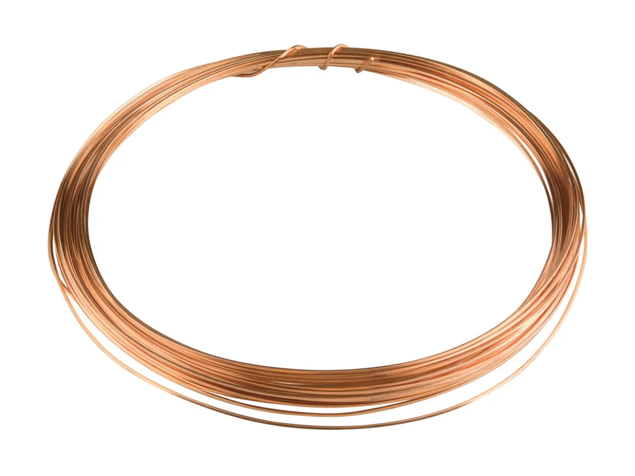 Copper Square Wire 0.8mm X 7.5m Fully Annealed