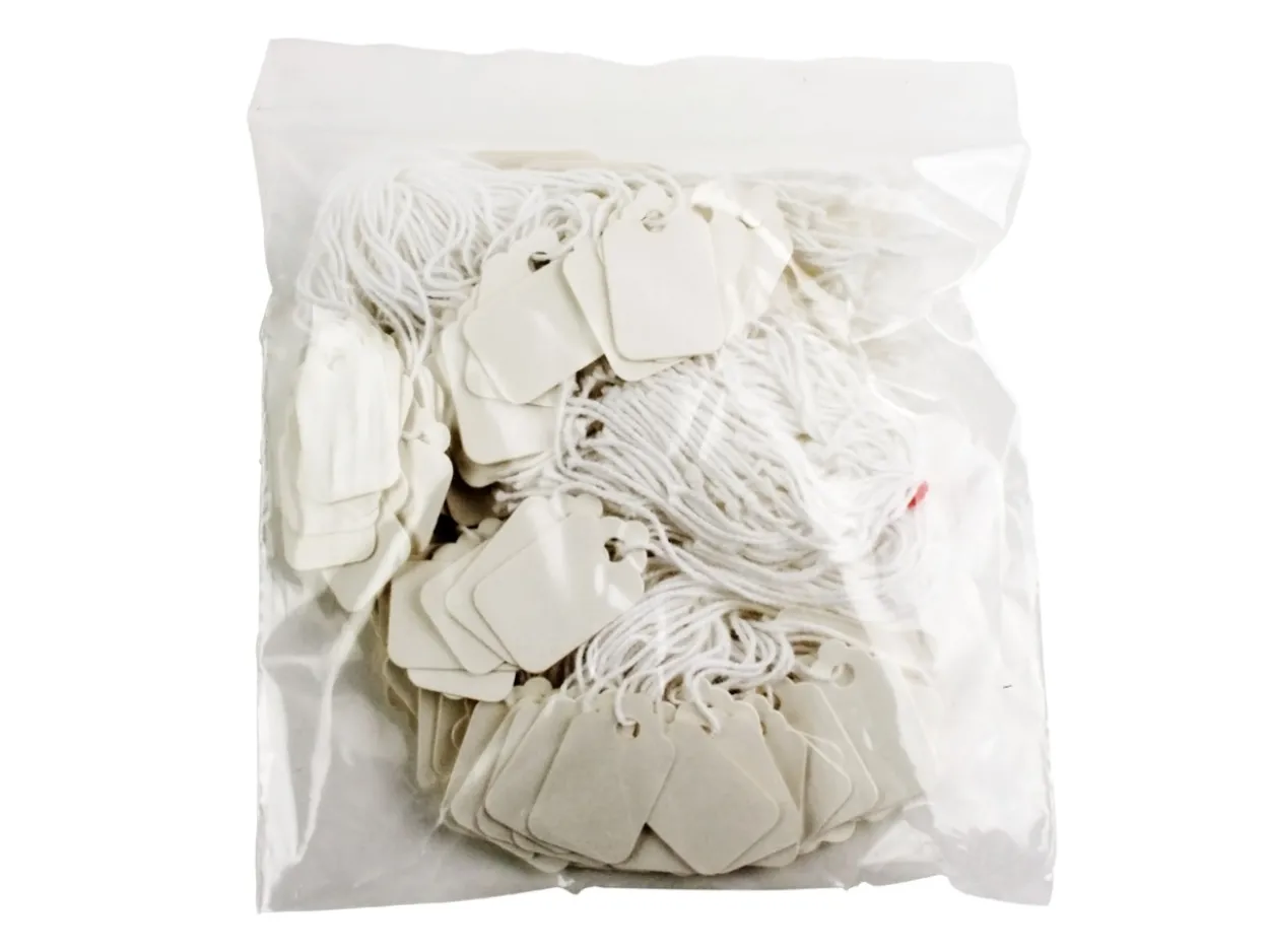 Cotton Jewellery Tags Pack of 200 14mm X 25mm
