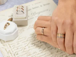 18ct Hazelnut Gold Court Wedding Ring 8.0mm, Size S, 13.8g Medium-weight, Hallmarked, Wall Thickness 2.12mm, 100% Recycled Gold