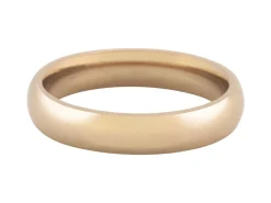 18ct Hazelnut Gold Court Wedding Ring 4.0mm, Size N, 6.0g Medium-weight, Hallmarked, Wall Thickness 1.91mm, 100% Recycled Gold