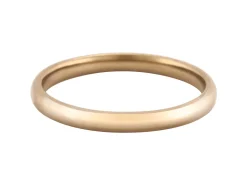 18ct Hazelnut Gold Court Wedding Ring 2.0mm, Size K, 2.5g Medium-weight, Hallmarked, Wall Thickness 1.58mm, 100% Recycled Gold