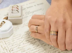 18ct Hazelnut Gold Court Wedding Ring 2.0mm, Size N, 2.5g Medium-weight, Hallmarked, Wall Thickness 1.50mm, 100% Recycled Gold