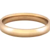 18ct Hazelnut Gold Court Wedding Ring 3.0mm, Size P, 3.9g Medium-weight, Hallmarked, Wall Thickness 1.62mm, 100% Recycled Gold