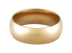 18ct Hazelnut Gold Court Wedding Ring 8.0mm, Size R, 13.8g Medium-weight, Hallmarked, Wall Thickness 2.15mm, 100% Recycled Gold