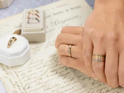 18ct Hazelnut Gold Court Wedding Ring 8.0mm, Size Q, 13.8g Medium-weight, Hallmarked, Wall Thickness 2.18mm, 100% Recycled Gold