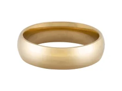 18ct Hazelnut Gold Court Wedding Ring 6.0mm, Size X, 10.5g Medium-weight, Hallmarked, Wall Thickness 1.97mm, 100% Recycled Gold