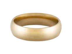 18ct Hazelnut Gold Court Wedding Ring 6.0mm, Size Q, 10.5g Medium-weight, Hallmarked, Wall Thickness 2.16mm, 100% Recycled Gold