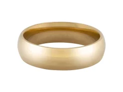 18ct Hazelnut Gold Court Wedding Ring 6.0mm, Size L, 8.9g Medium-weight, Hallmarked, Wall Thickness 2.06mm, 100% Recycled Gold