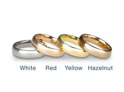 18ct Hazelnut Gold Court Wedding Ring 6.0mm, Size L, 8.9g Medium-weight, Hallmarked, Wall Thickness 2.06mm, 100% Recycled Gold