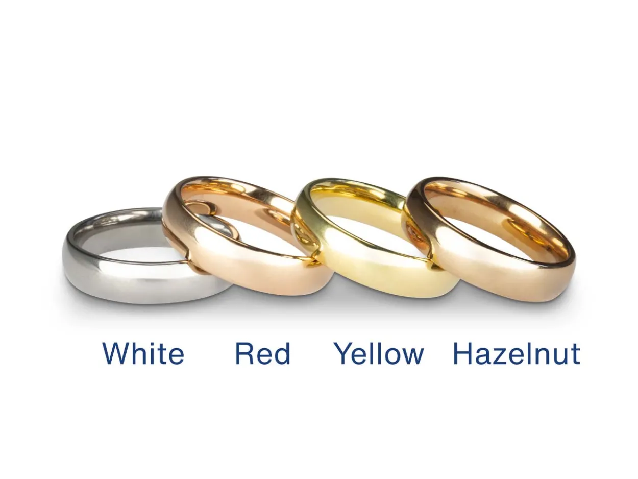 18ct Hazelnut Gold Court Wedding Ring 6.0mm, Size L, 8.9g Medium-weight, Hallmarked, Wall Thickness 2.06mm, 100% Recycled Gold