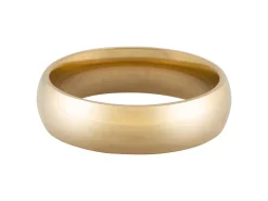18ct Hazelnut Gold Court Wedding Ring 6.0mm, Size J, 8.9g Medium-weight, Hallmarked, Wall Thickness 2.13mm, 100% Recycled Gold