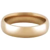 18ct Hazelnut Gold Court Wedding Ring 5.0mm, Size V, 8.2g Medium-weight, Hallmarked, Wall Thickness 1.86mm, 100% Recycled Gold