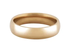 18ct Hazelnut Gold Court Wedding Ring 5.0mm, Size P, 7.1g Medium-weight, Hallmarked, Wall Thickness 1.82mm, 100% Recycled Gold
