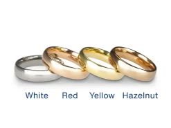 18ct Hazelnut Gold Court Wedding Ring 4.0mm, Size O, 6.0g Medium-weight, Hallmarked, Wall Thickness 1.88mm, 100% Recycled Gold