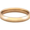 18ct Hazelnut Gold Court Wedding Ring 3.0mm, Size X, 4.9g Medium-weight, Hallmarked, Wall Thickness 1.72mm, 100% Recycled Gold
