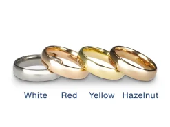 18ct Hazelnut Gold Court Wedding Ring 3.0mm, Size X, 4.9g Medium-weight, Hallmarked, Wall Thickness 1.72mm, 100% Recycled Gold