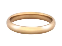 18ct Hazelnut Gold Court Wedding Ring 3.0mm, Size R, 4.9g Medium-weight, Hallmarked, Wall Thickness 1.87mm, 100% Recycled Gold