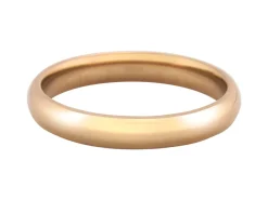 18ct Hazelnut Gold Court Wedding Ring 3.0mm, Size Q, 4.9g Medium-weight, Hallmarked, Wall Thickness 1.90mm, 100% Recycled Gold
