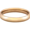 18ct Hazelnut Gold Court Wedding Ring 3.0mm, Size L, 3.9g Medium-weight, Hallmarked, Wall Thickness 1.73mm, 100% Recycled Gold