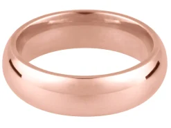 18ct Red Gold Court Wedding Ring 2.0mm, Size M, 2.4g Medium-weight, Hallmarked, Wall Thickness 1.51mm, 100% Recycled Gold