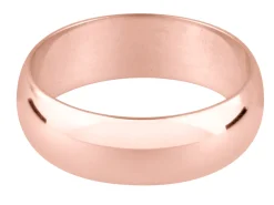 9ct Red Gold D Shape Wedding Ring 4.0mm, Size U, 4.0g Medium-weight, Hallmarked, Wall Thickness 1.50mm, 100% Recycled Gold