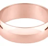 18ct Red Gold D Shape Wedding Ring 4.0mm, Size P, 5.0g Medium-weight, Hallmarked, Wall Thickness 1.51mm, 100% Recycled Gold