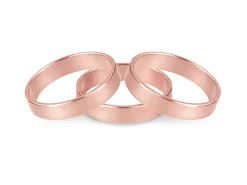 18ct Red Gold Flat Wedding Ring 4.0mm, Size Z, 5.1g Medium-weight, Hallmarked, Wall Thickness 1.11mm, 100% Recycled Gold