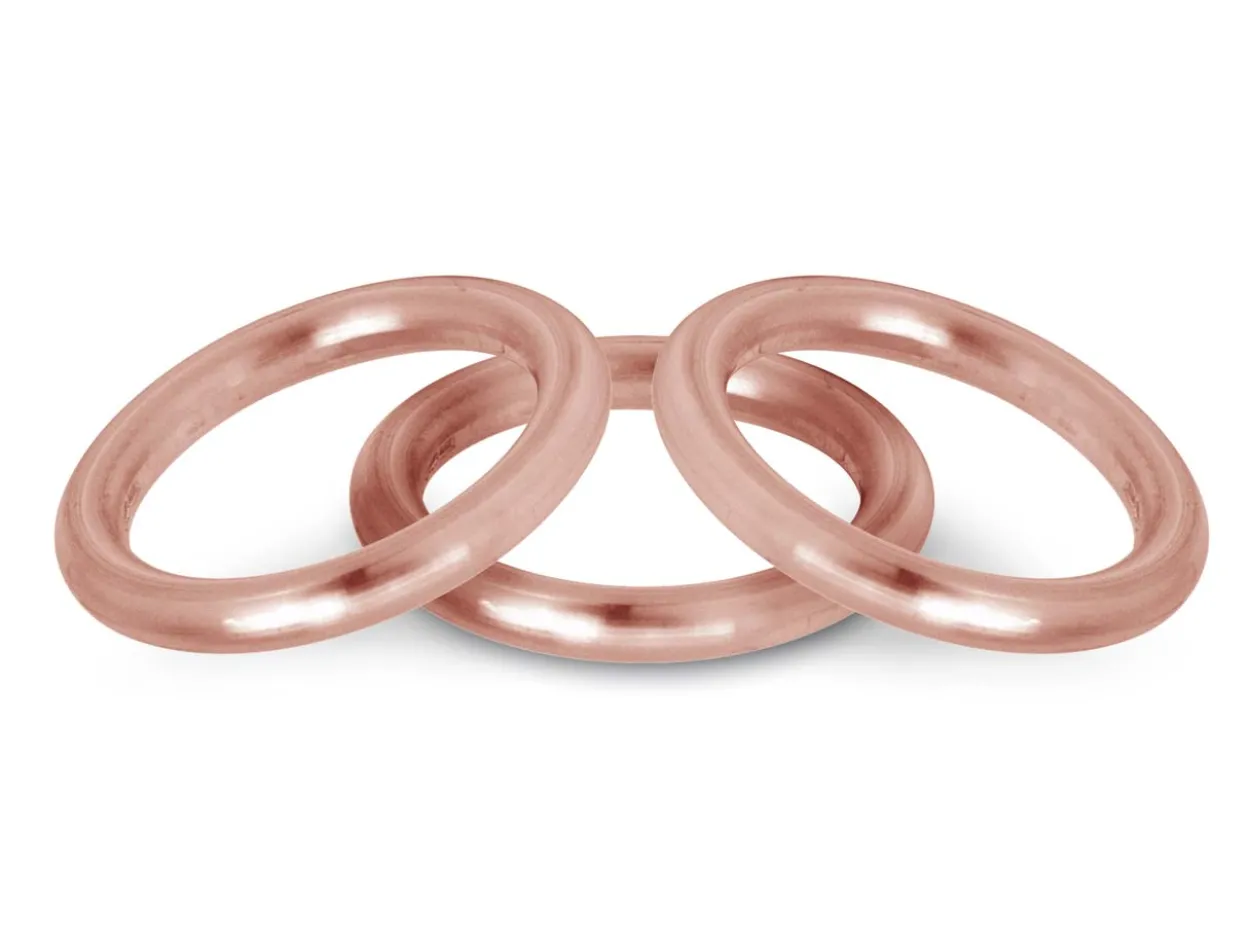 9ct Red Gold Halo Wedding Ring 2.0mm, Size O, 2.2g Heavyweight, Hallmarked, Wall Thickness 2.00mm, 100% Recycled Gold