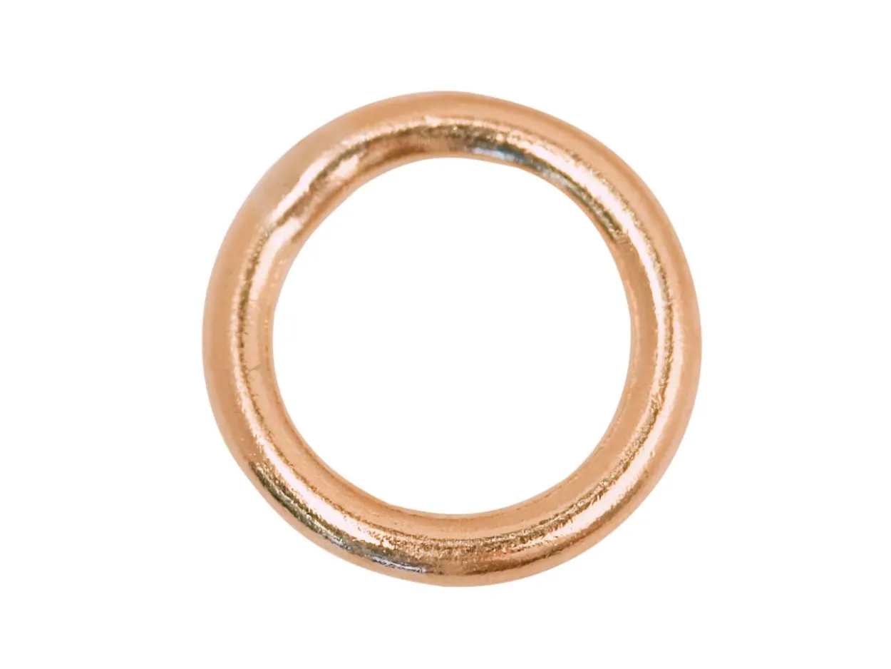 9ct Red Gold 4mm Closed Jump Ring Pack of 4, 4.0mm X 0.6mm